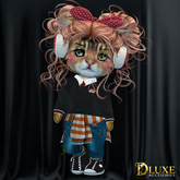 *DLUXE* DINKIES LEA WAIST SWEATER* orange