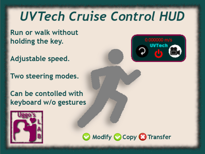 UVTech Cruise Control HUD