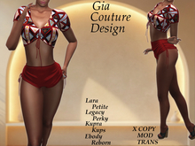 "GCD" Maxine Shorts Outfit Red