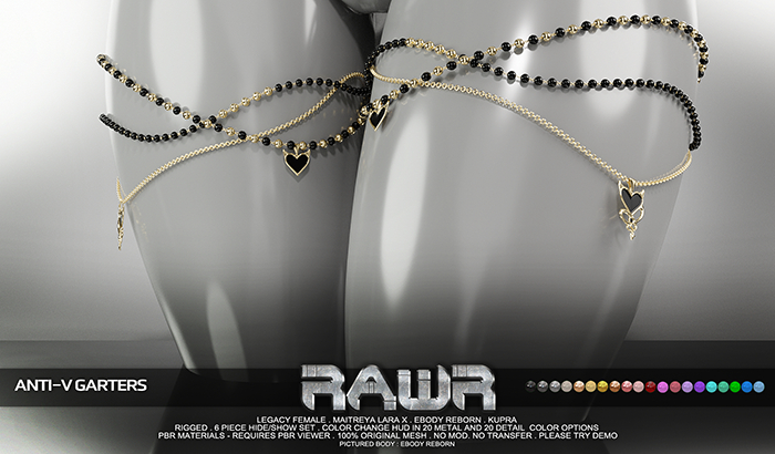 RAWR! Anti-V Garters (add me)