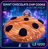 Giant Chocolate Chip Cookie Avatar Prop – Fun Wearable Dessert with Worm Mouth Animation | Copy Permission | Cute & Funn