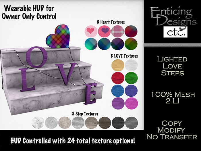 etc. Lighted Love Steps - 2LI