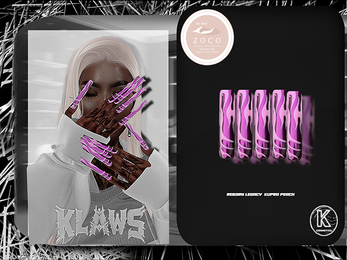 klaws : PINK SWIRLS Nails