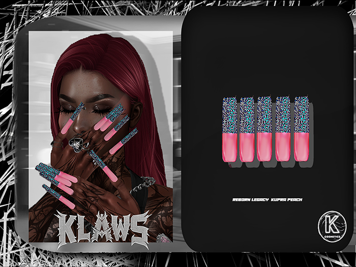 klaws: Berry Cheetah Nails
