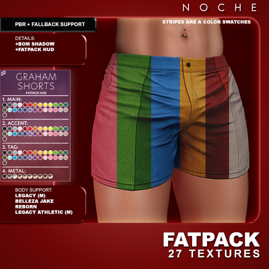 Noche. Graham Shorts Fatpack