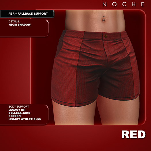 Noche. Graham Shorts Red