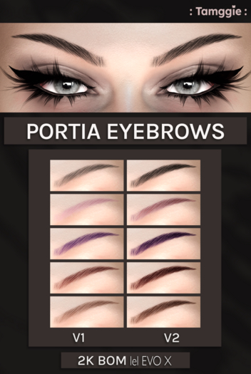 : Tamggie : - Portia eyebrows - LEL EVO X BOM