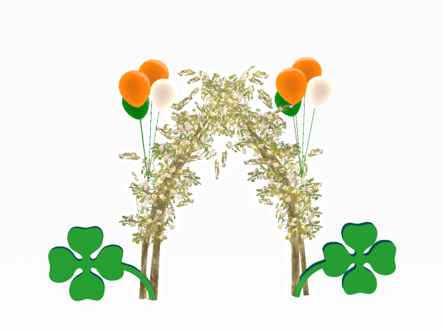 St Patrick's Day Rose Arch