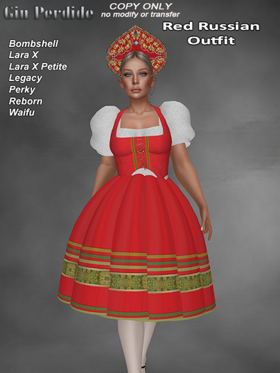 DEMO Red Russian Outfit Updated