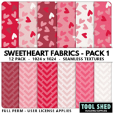 Tool Shed - Sweetheart Fabrics - Pack 1 - Valentines Textures