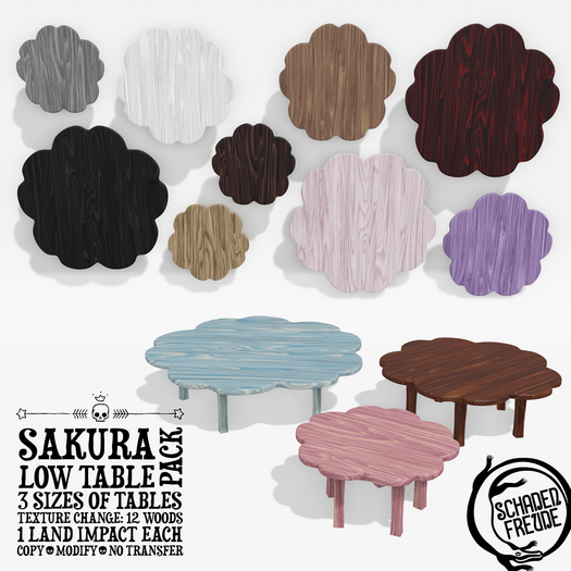 Schadenfreude Sakura Low Table Pack