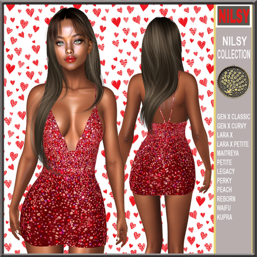 RED PAYETTE DRESS