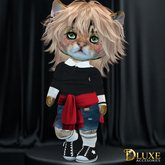 *DLUXE* DINKIES CAT HIP CARDIGAN* red