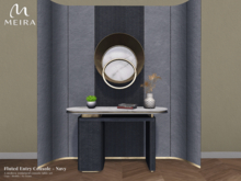 Meira Fluted Entry Console - Navy