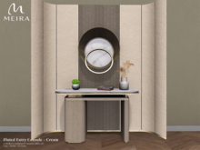 Meira Fluted Entry Console - Creme