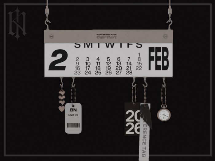 blvcknest // INTERVAL. calendar 2026