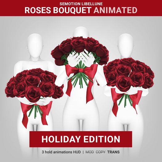 SEmotion Libellune Roses Bouquet Animated EXCLUSIVE