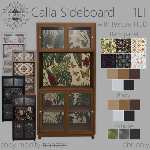 ~LLc~ Calla Sideboard 1LI w. texture HUD