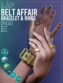 Belt Affair Bracelet & Rings by LAP (Gold)