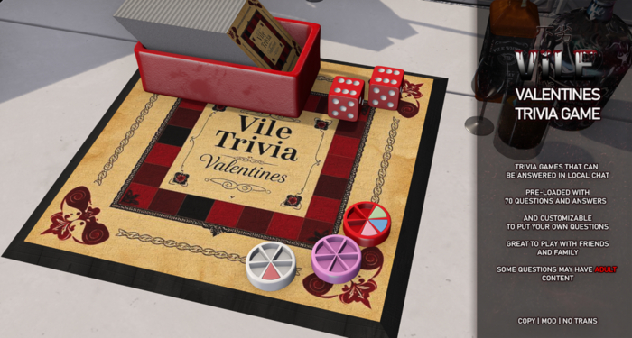 [Vile] - Valentines Trivia Game Box (Add Me)