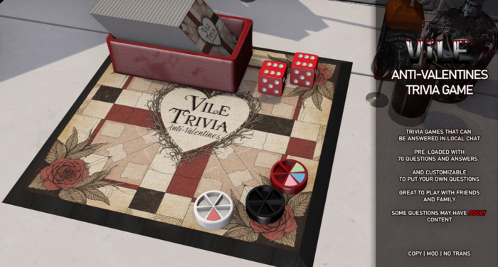 [Vile] - Anti-Valentines Trivia Game Box (Add Me)