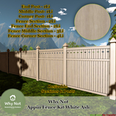 Why Not - Appin Fence Kit-White Ash-Add Me