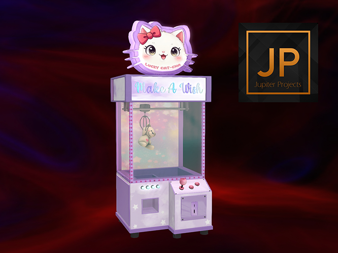 3. rojo - Lucky Cat-cha - Claw Machine - Pansy RARE 15 Li T