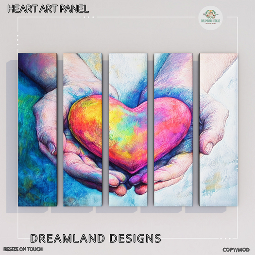 DD Heart Art Panel LAZY SUNDAY 75L