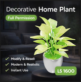 Full Permission Realistic Decorative Home Plant | High-Quality Indoor Potted Plant Decor | Modern Minimalist
