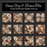 *Wallflowers* Fancy Grey & Bronze Tiles