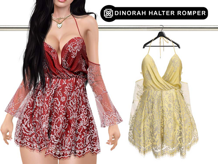 Addams // Dinorah Halter Romper v2 // N*12