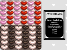 .WOODHAUSE. (Attach Me) - Heart Backdrop (Pink)