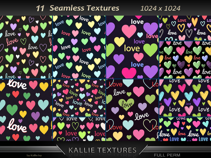 KJ Color Splash Love Textures Seamless