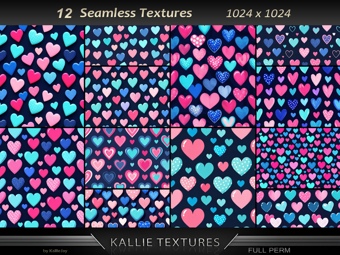 KJ Coloris Heart Textures Seamless