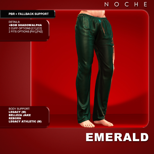 Noche. Silk Pants Emerald