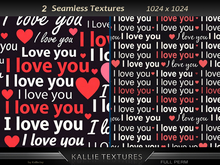 KJ I Love You Textures Seamless