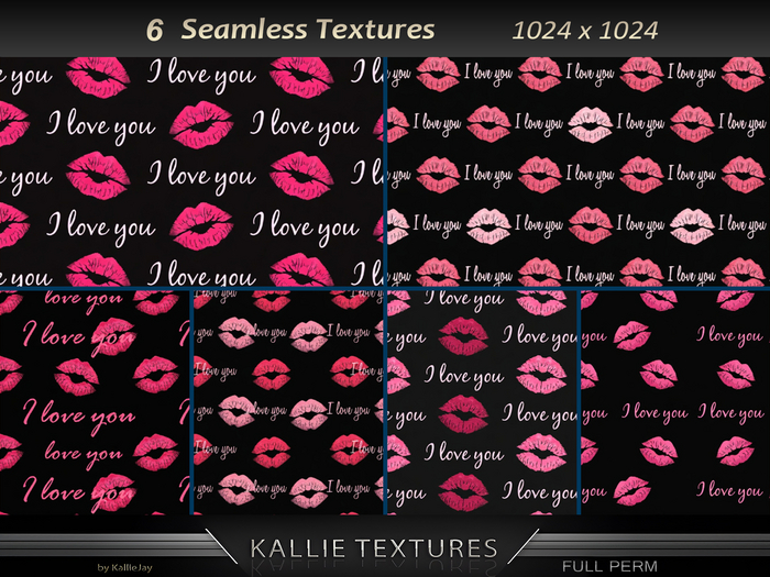 KJ Lips Valentine Textures Seamless