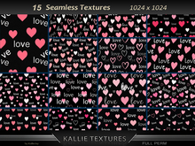 KJ Love Text Textures Seamless