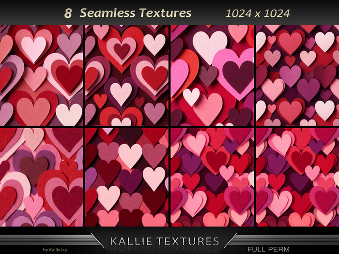 KJ Paper Hearts Textures Seamless