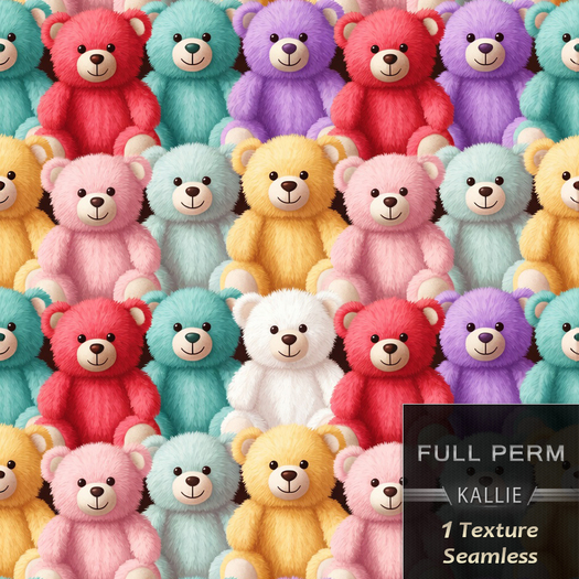 KJ Rainbow Teddy Texture Seamless