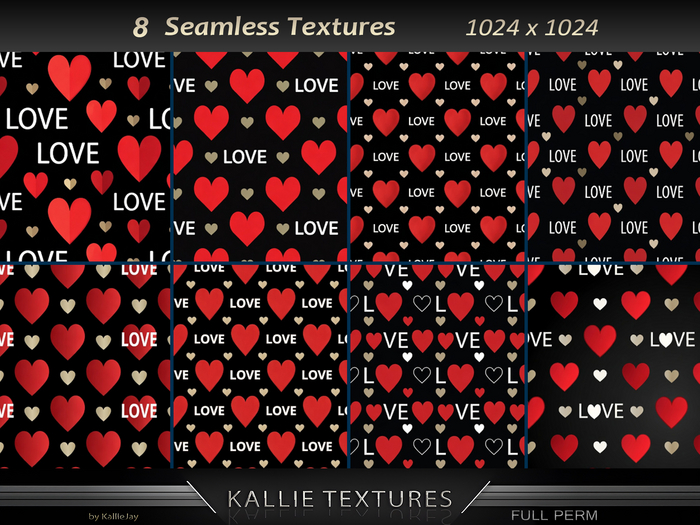 KJ Red Valentines Textures Seamless
