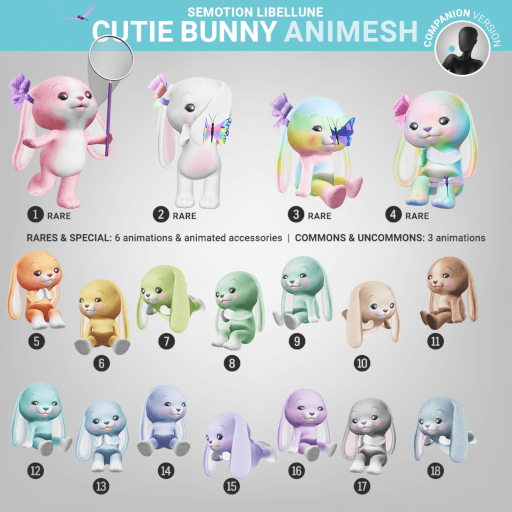SEmotion Libellune Cutie Bunny Animesh #3 RARE