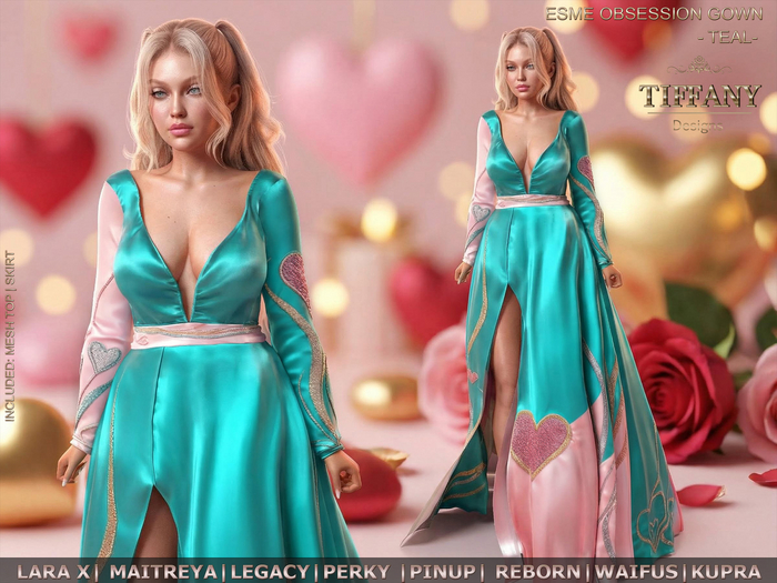 ::TD:: ESME Obsession Gown - Teal