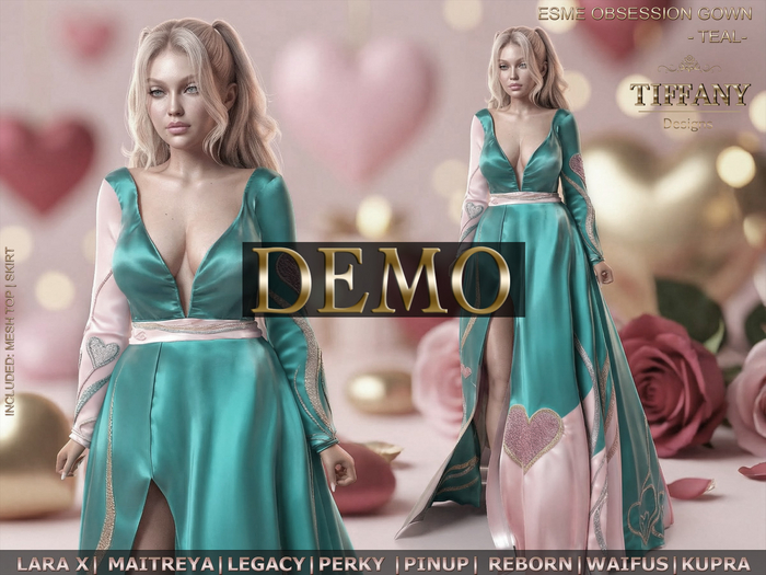 ::TD:: ESME Obsession Gown - Teal DEMO
