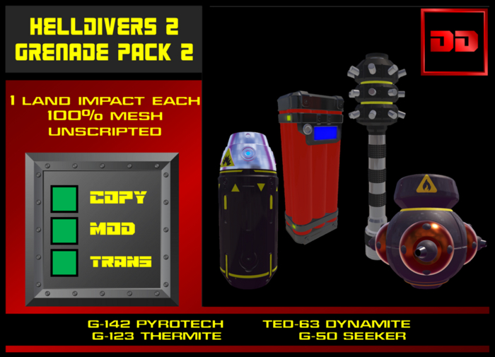 Helldivers 2 Grenade Pack [Batch 2] [FULL PERM]