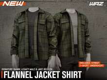 WAZ - Flannel Jacket Shirt (Slub Olive)
