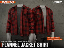 WAZ - Flannel Jacket Shirt (Buffalo Red)