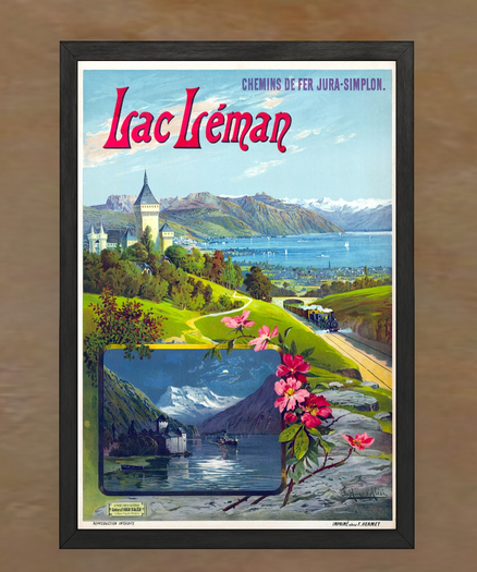 Lac Leman Vintage Poster