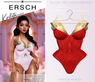 ERSCH - Krilata Bodysuit -red-