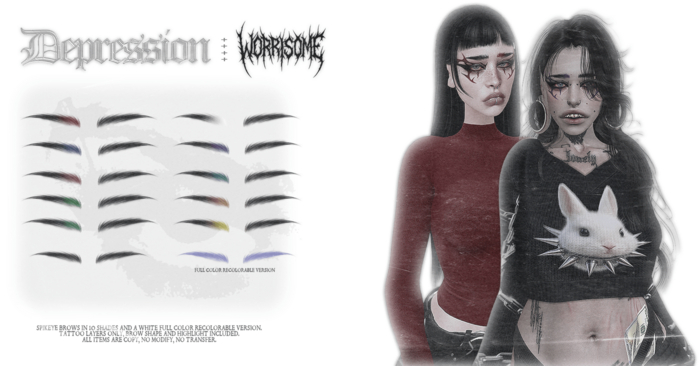 [DEPRESSION x WORRISOME] SPIKEYE Brows